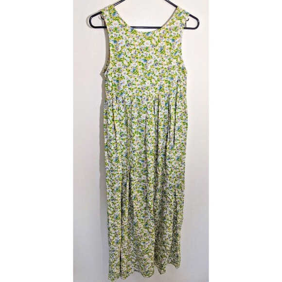 Jones New York Sport Vintage Midi Dress Floral Pleated Spring Made In USA Small - Picture 6 of 10